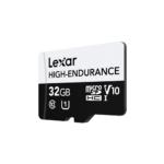 Lexar 32GB High-Endurance microSDHC/microSDXC™ UHS-I Card | C10 V30 A1 U3 ,up to 100MB/s read, up to 30MB/s write ,2Year Limited Warranty | LMSHGED032G-BCNNG Lexar 32GB High-Endurance microSDHC/microSDXC™ UHS-I Card | C10 V30 A1 U3 ,up to 100MB/s read, up to 30MB/s write ,2Year Limited Warranty | LMSHGED032G-BCNNG