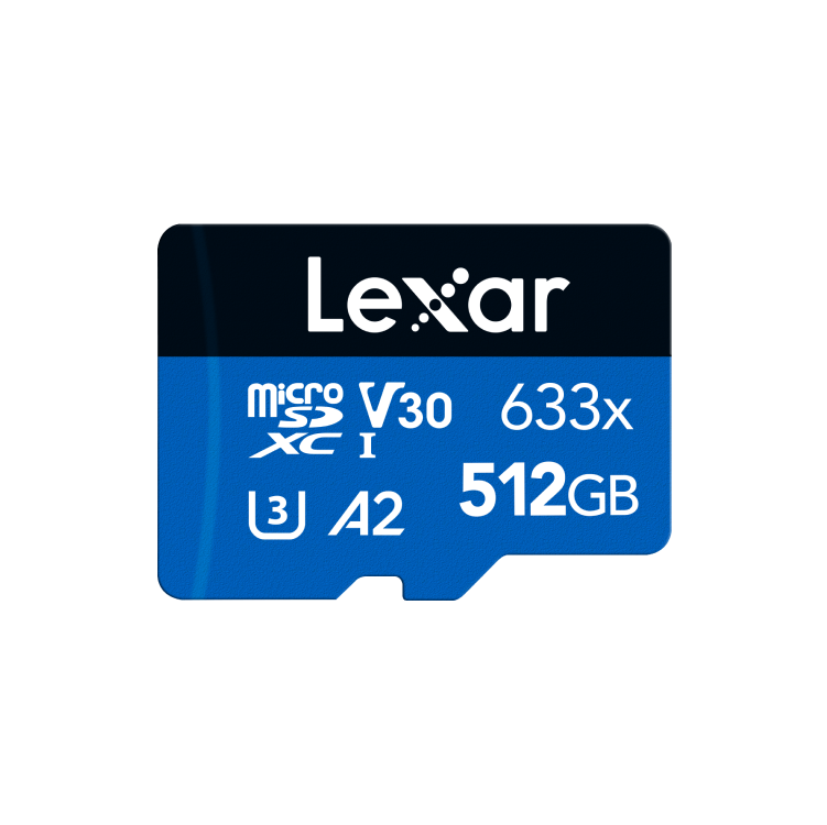 Lexar 512GB 633x microSDXC | UHS-l Blue Series C10 V30 A2 U3– includes Adapter, upto 100MB/s Read & 70MB/s Write, 10 Year Limited Warranty (LSDMI512BB633A) Lexar 512GB 633x microSDXC | UHS-l Blue Series C10 V30 A2 U3– includes Adapter, upto 100MB/s Read & 70MB/s Write, 10 Year Limited Warranty (LSDMI512BB633A)