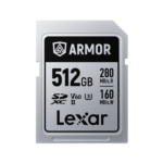 Lexar 512GB ARMOR SILVER PRO SDXC UHS-II Card V60 U3 C10 | Up to 280MB/s Read & 160MB/s Write | Limited Lifetime Warranty | LSDAMSP512G-RNNNG
