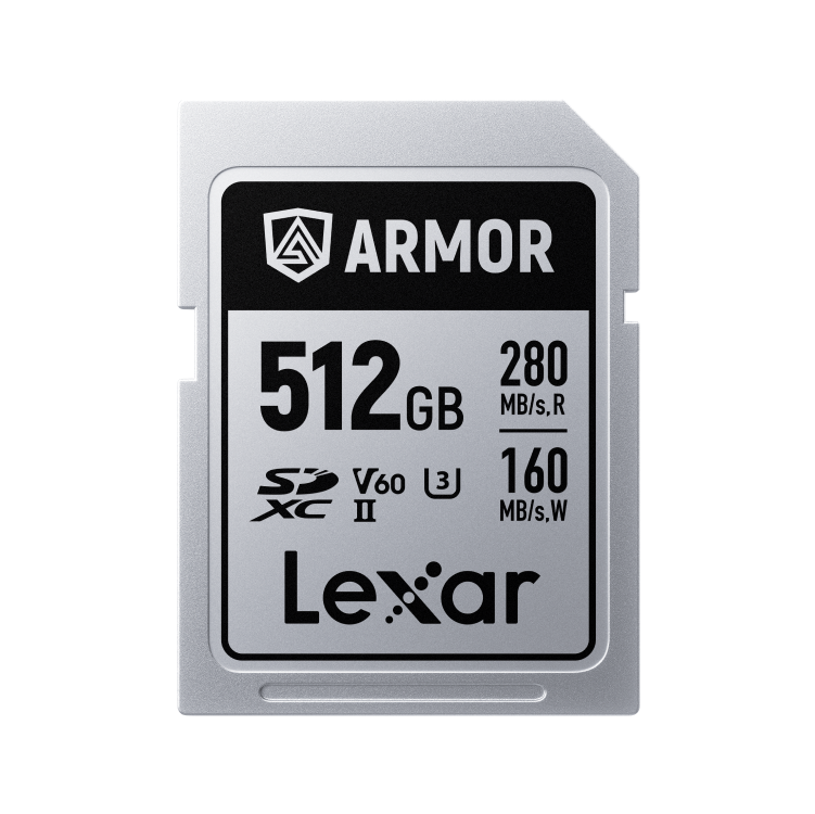 Lexar 512GB ARMOR SILVER PRO SDXC UHS-II Card V60 U3 C10 | Up to 280MB/s Read & 160MB/s Write | Limited Lifetime Warranty | LSDAMSP512G-RNNNG Lexar 512GB ARMOR SILVER PRO SDXC UHS-II Card V60 U3 C10 | Up to 280MB/s Read & 160MB/s Write | Limited Lifetime Warranty | LSDAMSP512G-RNNNG