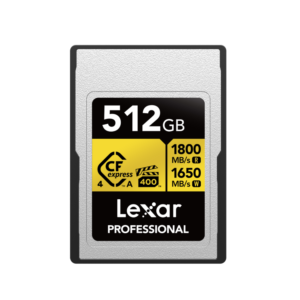 Lexar 512GB Professional GOLD CFexpress 4.0 Type A Card | Up to 1800MB/s Read & 1650MB/s Write | 1400MB/s Sustained | PCIe 4.0 | VPG400 | Limited Lifetime Warranty |…