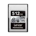Lexar 512GB Professional SILVER CFexpress 4.0 Type A Card | Up to 1750MB/s Read & 1650MB/s Write | PCIe 4.0 | Limited Lifetime Warranty | LCAEXS4512G-RNENG