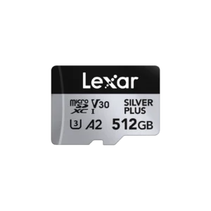 Lexar 512GB SILVER PLUS microSDXC™ UHS-I Card U3, V30, A2, C10 – Ideal For Camera & Mobile | upto 205MB/s read & 150MB/s write | Limited Lifetime Warranty | LMSSIPL512G-BNANG
