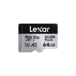 Lexar 64GB SILVER PLUS microSDXC UHS-I Card -Ideal For Camera & Mobile | upto 205MB/s read & 100MB/s write | Limited Lifetime Warranty | LMSSIPL064G-BNANG
