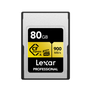 Lexar 80GB Professional GOLD CFexpress 2.0 Type A Card | Up to 900MB/s Read & 800MB/s Write | PCIe 3.0×2 | 700MB/s Sustained | VPG400 | Limited Lifetime Warranty |…