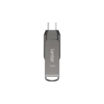 Lexar JumpDrive D400 32GB Dual Drive | USB 3.1 Type-C and Type-A | transfer upto 100MB/s, with key ring loop, 5 Year Limited Warranty | Model No- LJDD400032G-BNQNG