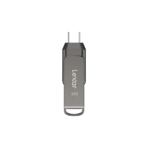 Lexar JumpDrive D400 32GB Dual Drive | USB 3.1 Type-C and Type-A | transfer upto 100MB/s, with key ring loop, 5 Year Limited Warranty | Model No- LJDD400032G-BNQNG