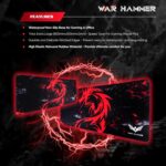 WAR HAMMER GX1050 Speed Type Gaming Mousepad (XL, Black/Red) WAR HAMMER GX1050 Speed Type Gaming Mousepad (XL, Black/Red)
