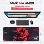 WAR HAMMER GX1050 Speed Type Gaming Mousepad (XL, Black/Red) WAR HAMMER GX1050 Speed Type Gaming Mousepad (XL, Black/Red)