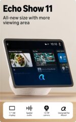 Amazon Echo Show 11 Display Smart Speaker (Glacier White)