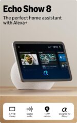Amazon Echo Show 8 Smart Speaker (Glacier White)