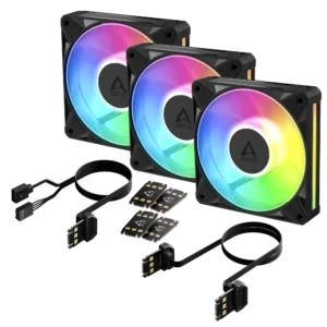 ARCTIC BioniX P12 A-RGB 120mm PWM Case Fan – 3 Pack with Daisy Chain