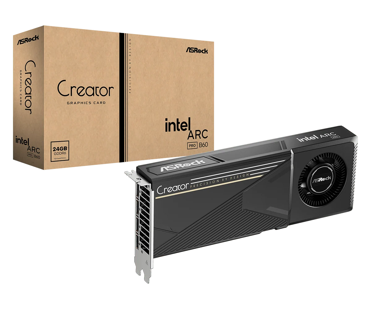 Asrock Intel Arc Pro B60 Creator 24GB Graphic Card Asrock Intel Arc Pro B60 Creator 24GB Graphic Card