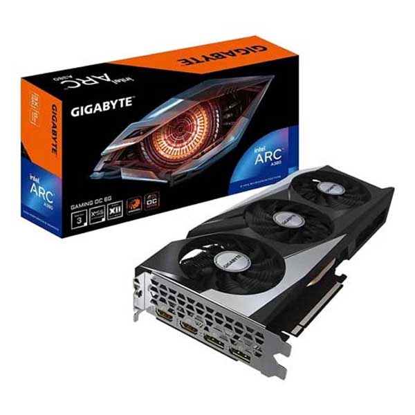 Gigabyte Intel Arc A380 GAMING OC 6G 6GB GDDR6 Graphics Card Gigabyte Intel Arc A380 GAMING OC 6G 6GB GDDR6 Graphics Card