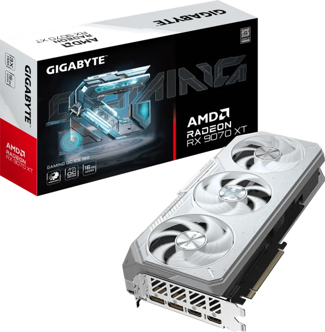 Gigabyte Radeon RX 9070 XT GAMING OC ICE 16G Graphics Card Gigabyte Radeon RX 9070 XT GAMING OC ICE 16G Graphics Card