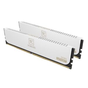 TeamGroup T-Create Expert 32GB (2x16GB) DDR5 6000MHz CL38 Desktop Memory – White