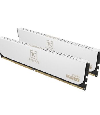 TeamGroup T-Create Expert 32GB (2x16GB) DDR5 6000MHz CL38 Desktop Memory – White