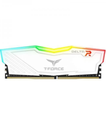 TeamGroup T-Force Delta RGB 16GB (16GBX1) DDR4 Ram 3200Mhz – White