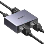 UGREEN 1 in 2 Out Ethernet Splitter 1000Mbps Aluminum Gigabit Network LAN Adapter