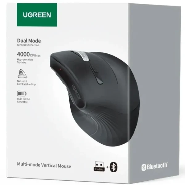 UGREEN 3-Device Vertical Ergonomic Mouse UGREEN 3-Device Vertical Ergonomic Mouse