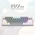 Redragon K617 Fizz 60% Wired RGB Gaming Keyboard, 61 Keys Compact Mechanical Keyboard White and Grey Color Keycaps, Linear Red Switch - Image 4