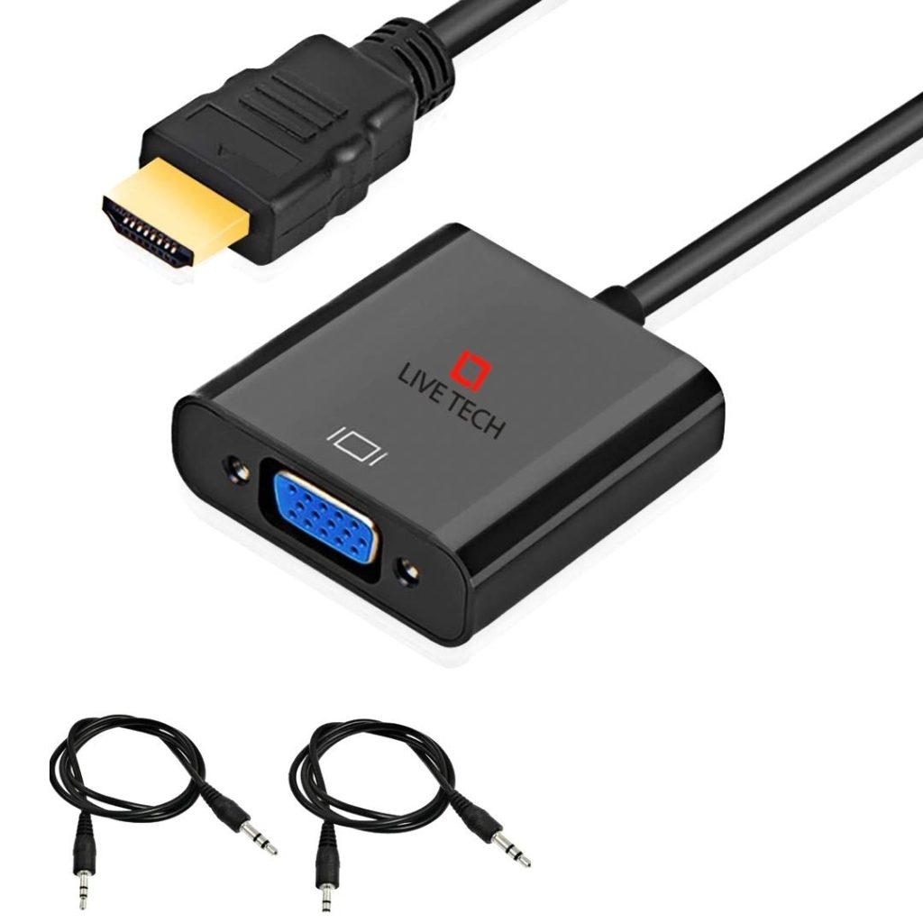 Live Tech Gold-Plated HDMI to VGA Adapter