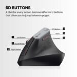 Portronics Toad Ergo Vertical Advanced Wireless Ergonomic Mouse (Black) - Image 2