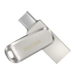 SanDisk Ultra Dual Drive Luxe 64GB Type USB C Flash Drive, Silver