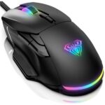 AULA F815 12800 DPI RGB Wired Gaming Mouse, Black