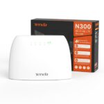 Tenda 4G03 4G LTE Wi-Fi Router, SIM Slot Unlocked, 300Mbps Cat4 Mobile Wi-Fi Router, Single_Band, No Configuration Required, Up to 32 Devices Connectivity, 2-Port Ethernet