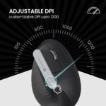 Portronics Toad Ergo Vertical Advanced Wireless Ergonomic Mouse (Black) - Image 5
