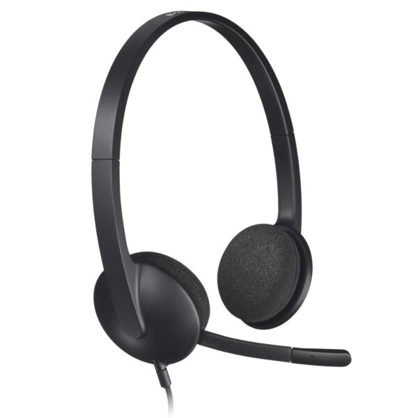 Logitech H340 USB Wired Headphone with Noise Cancelling and Rotatable Mic