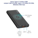 Stuffcool PB9036W 10000 mAh 22.5 W Wireless Power Bank (Black, Lithium Polymer, Quick Charge 2.0, Quick Charge 3.0, Fast Charging for Mobile) - Image 6