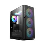 Circle Eliminator X5 Black TYPEC 2.0 Mid- Tower Computer Case, Black