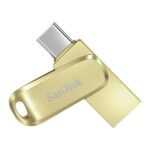 SanDisk Ultra Dual Drive Luxe 64GB Type USB C Flash Drive, Gold