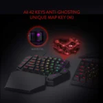 Redragon Wireless K585 DITI One-Handed RGB Mechanical Gaming Keyboard, Blue Switches, Type-C Professional Gaming Keypad with 7 Onboard Macro Keys, Detachable Wrist Rest, 42 Keys - Image 9
