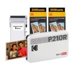 KODAK Mini 2 Retro 4PASS Portable Photo Printer (2.1x3.4 inches) + 68 Sheets, White