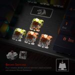 Redragon K556 Devarajas RGB LED Backlit Wired Mechanical Gaming Keyboard, Aluminum Base, 104 Standard Keys - Image 3