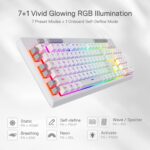 Redragon Shiva K512 White RGB Backlit Membrane Wired Gaming Keyboard - Image 2