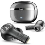 boAt Nirvana Iris Truly Wireless in Ear Ear Buds w/Up to 32 dB Active Noise Cancellation, Crystal Black