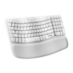 Logitech Wave Keys Wireless Ergonomic Keyboard with Cushioned Palm, Off White - (920-012282)