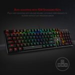Redragon K556 Devarajas RGB LED Backlit Wired Mechanical Gaming Keyboard, Aluminum Base, 104 Standard Keys - Image 6