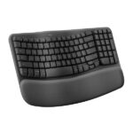 Logitech Wave Keys Wireless Ergonomic Keyboard with Cushioned Palm, Graphite  - (920-012281)