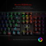 Redragon K556 Devarajas RGB LED Backlit Wired Mechanical Gaming Keyboard, Aluminum Base, 104 Standard Keys - Image 5