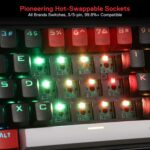 Redragon K631 PRO 65% 3-Mode Wireless RGB Gaming Keyboard, 68 Keys Hot-Swappable Compact Mechanical Keyboard w/Hot-Swap Free-Mod PCB Socket & Dedicated Arrow Keys, Quiet Red Linear Switch - Image 2