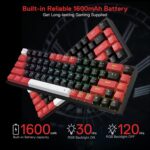Redragon K631 PRO 65% 3-Mode Wireless RGB Gaming Keyboard, 68 Keys Hot-Swappable Compact Mechanical Keyboard w/Hot-Swap Free-Mod PCB Socket & Dedicated Arrow Keys, Quiet Red Linear Switch - Image 7