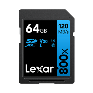 Lexar Professional 800X SDXC UHS-I U3 V30