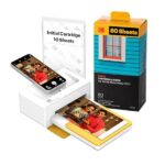 KODAK Dock Plus 4Pass Instant Photo wireless Color LED Printers (4X6 Inches) + 90 Sheets Bundle, White