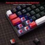 Redragon K631 PRO 65% 3-Mode Wireless RGB Gaming Keyboard, 68 Keys Hot-Swappable Compact Mechanical Keyboard w/Hot-Swap Free-Mod PCB Socket & Dedicated Arrow Keys, Quiet Red Linear Switch - Image 8
