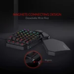 Redragon Wireless K585 DITI One-Handed RGB Mechanical Gaming Keyboard, Blue Switches, Type-C Professional Gaming Keypad with 7 Onboard Macro Keys, Detachable Wrist Rest, 42 Keys - Image 8